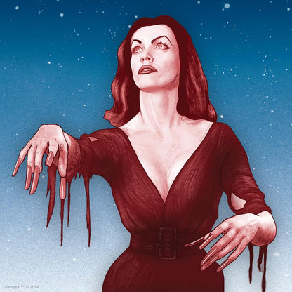 Super7 Vampira Reaction Figures Wave 01 - Vampira Plan 9 Grayscale Action Figure
