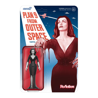 Super7 Vampira Reaction Figures Wave 01 - Vampira Plan 9 Grayscale Action Figure