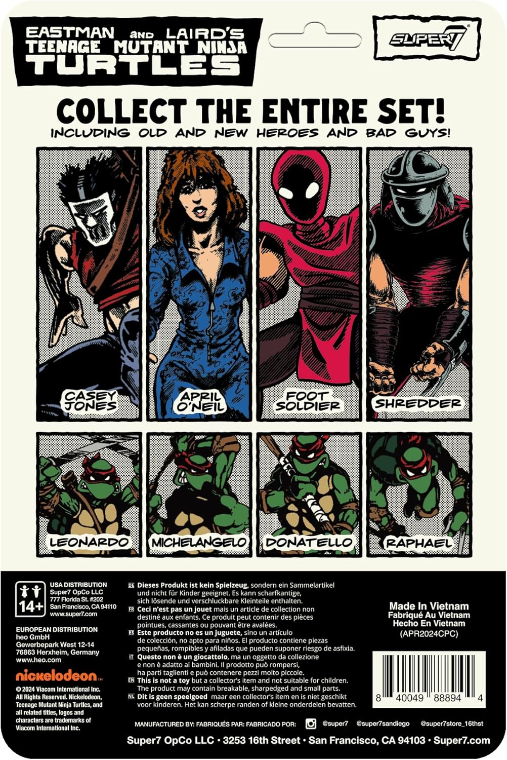 Super7 Teenage Mutant Ninja Turtles Reaction Figures Wave 11 - Casey Jones (Comic Color) Action Figure