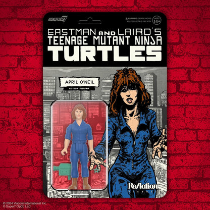 Super7 Teenage Mutant Ninja Turtles Reaction Figures Wave 11 - April O'Neil (Comic Color) Action Figure
