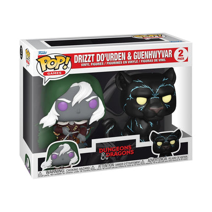 Funko Pop! Games: Dungeons & Dragons - Drizzt & Guenhwyvar 2 Pack - D&D - Vinyl Collectible Figure - Gift Idea - Official Merchandise - Toy for Children and Adults - Games Fans