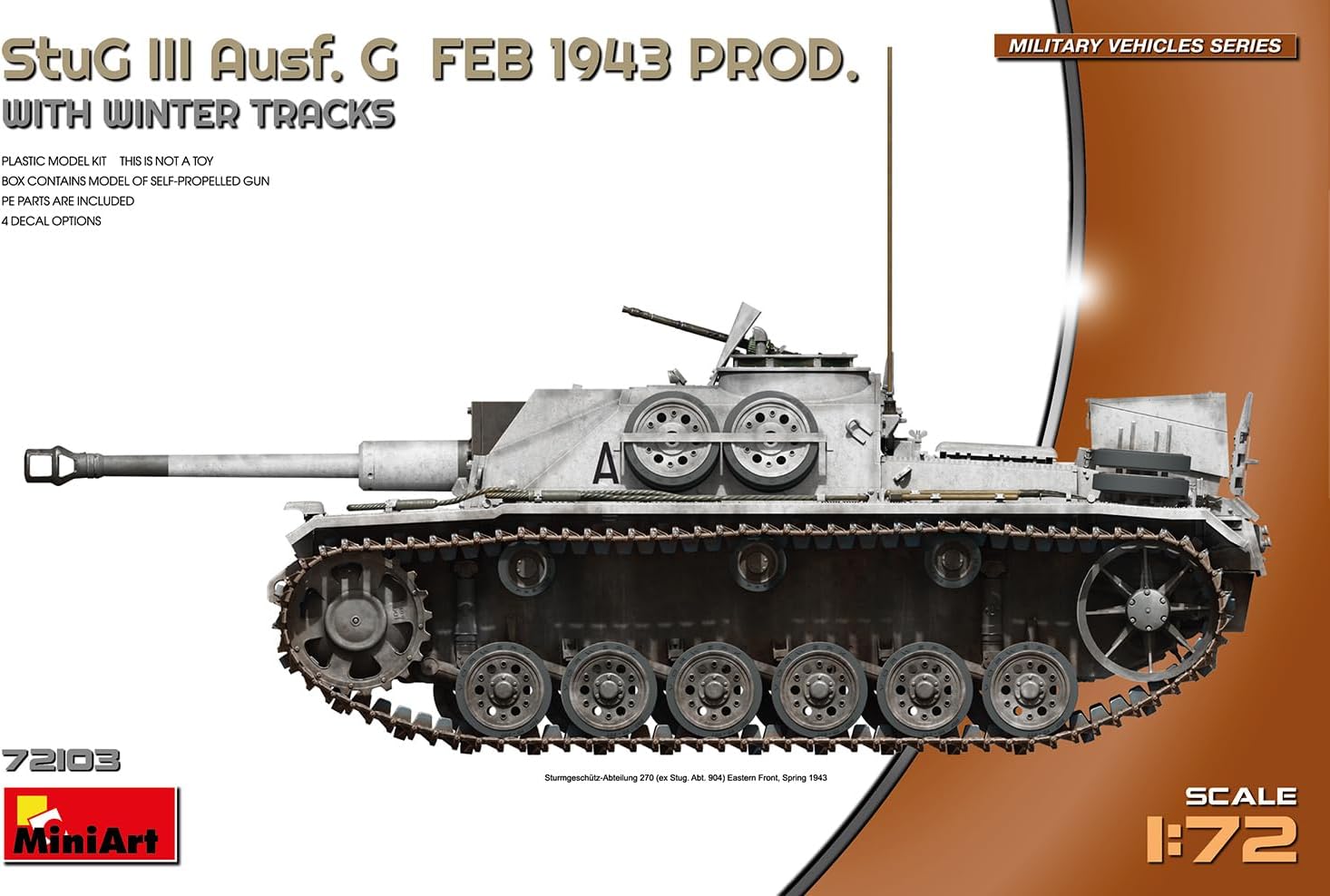 Mini Art 72103 1:72 StuG III AUSF. G Feb 1943 Winter - riproduzione fedele, modellismo, kit in plastica, artigianato, hobby, incollaggio, kit modello, montaggio, non verniciato