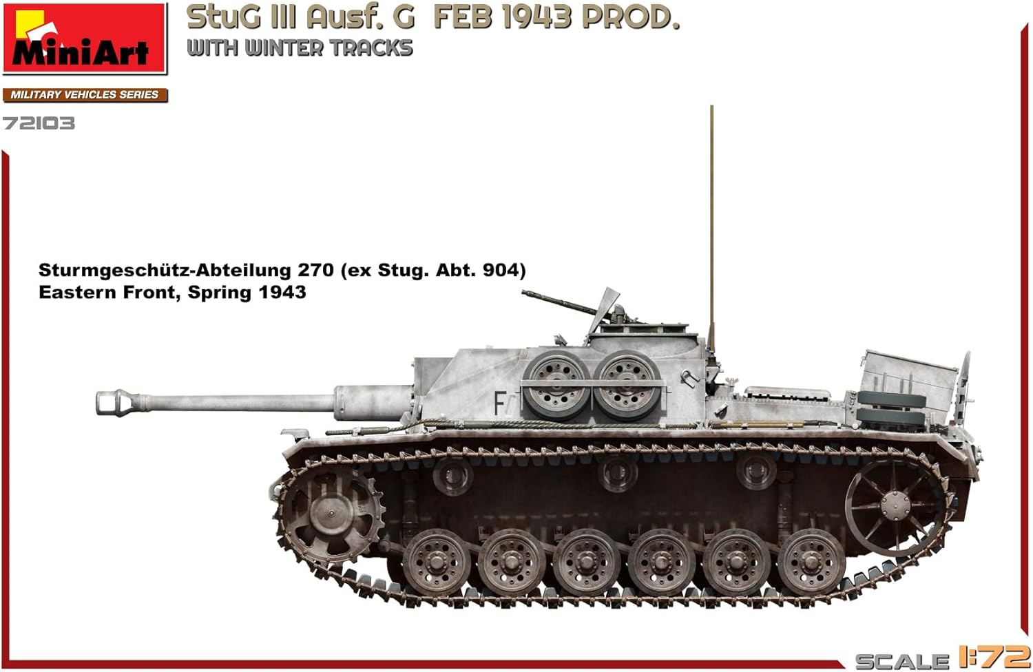 Mini Art 72103 1:72 StuG III AUSF. G Feb 1943 Winter - riproduzione fedele, modellismo, kit in plastica, artigianato, hobby, incollaggio, kit modello, montaggio, non verniciato