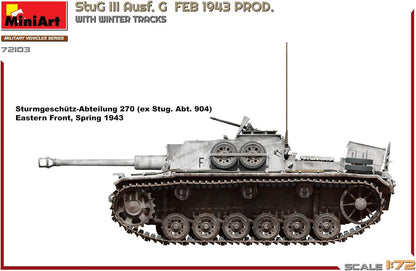 Mini Art 72103 1:72 StuG III AUSF. G Feb 1943 Winter - riproduzione fedele, modellismo, kit in plastica, artigianato, hobby, incollaggio, kit modello, montaggio, non verniciato