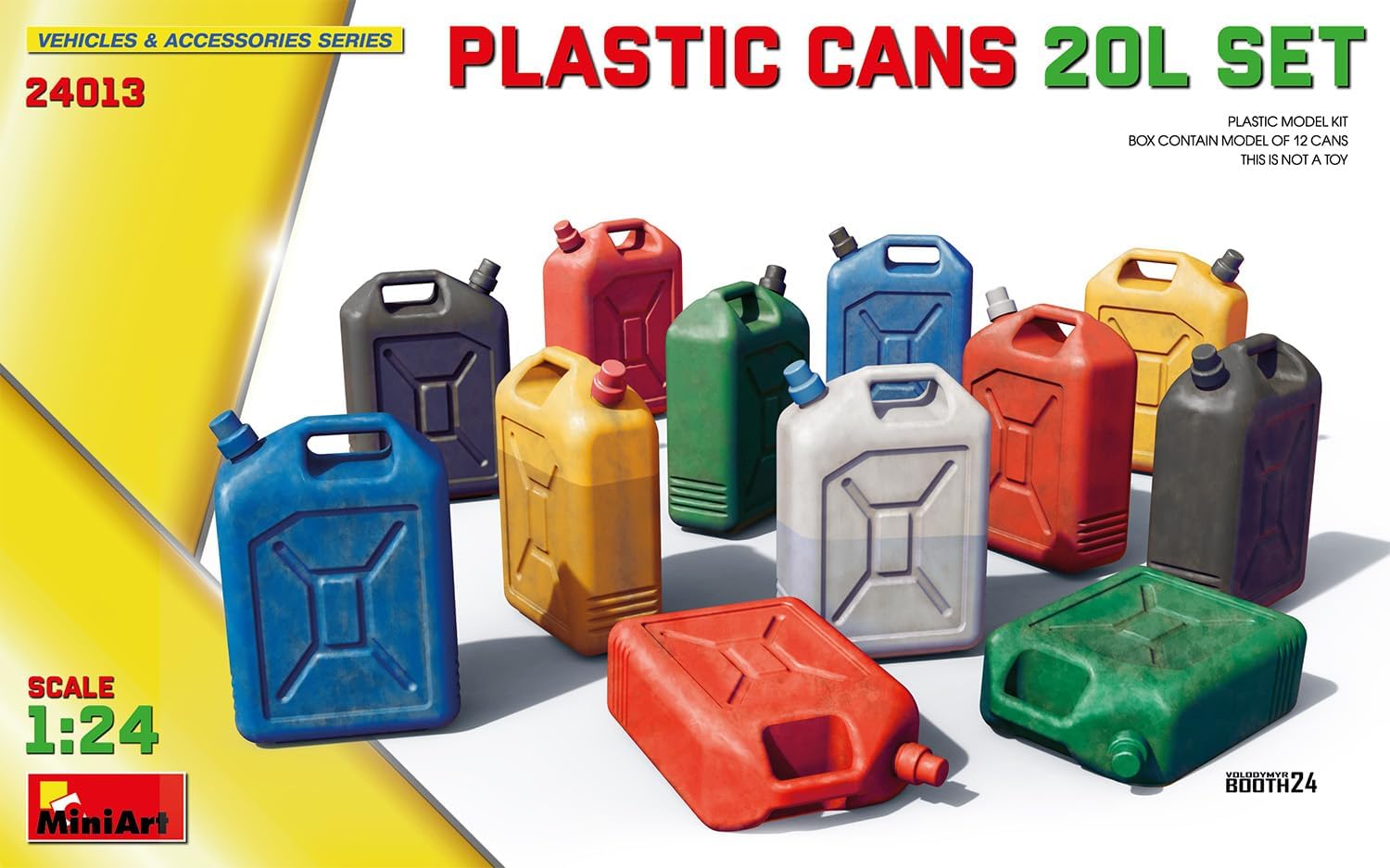 MiniArt - 1/24 Plastic Cans 20l Set 12 Stuks  (11/24) *