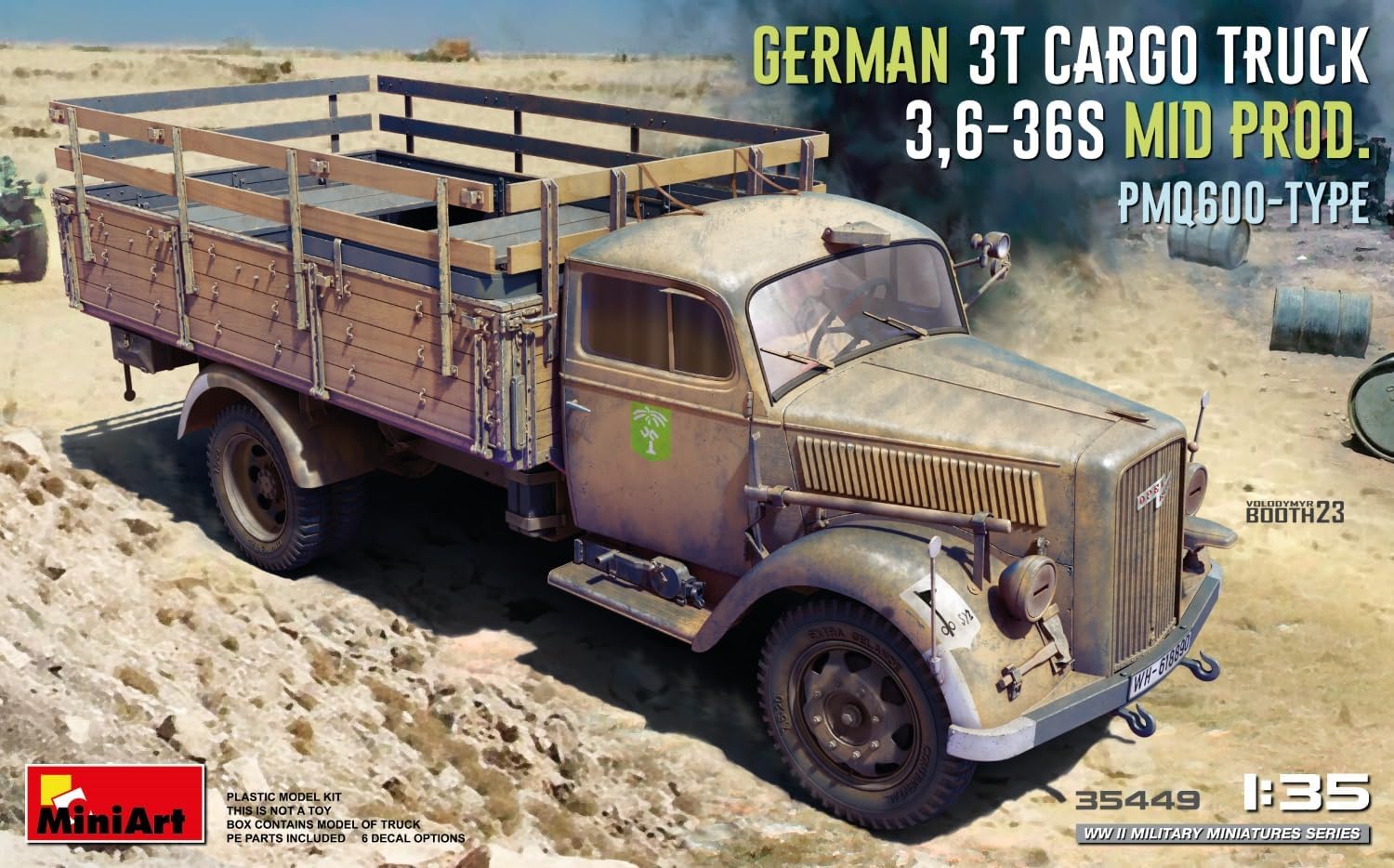 Mini Art 35449 1:35 Dt. 3t Cargo Truck Mid Prod. PmQ600 - riproduzione fedele, modellismo, kit in plastica, artigianato, hobby, incollaggio, kit modello, montaggio, non verniciato