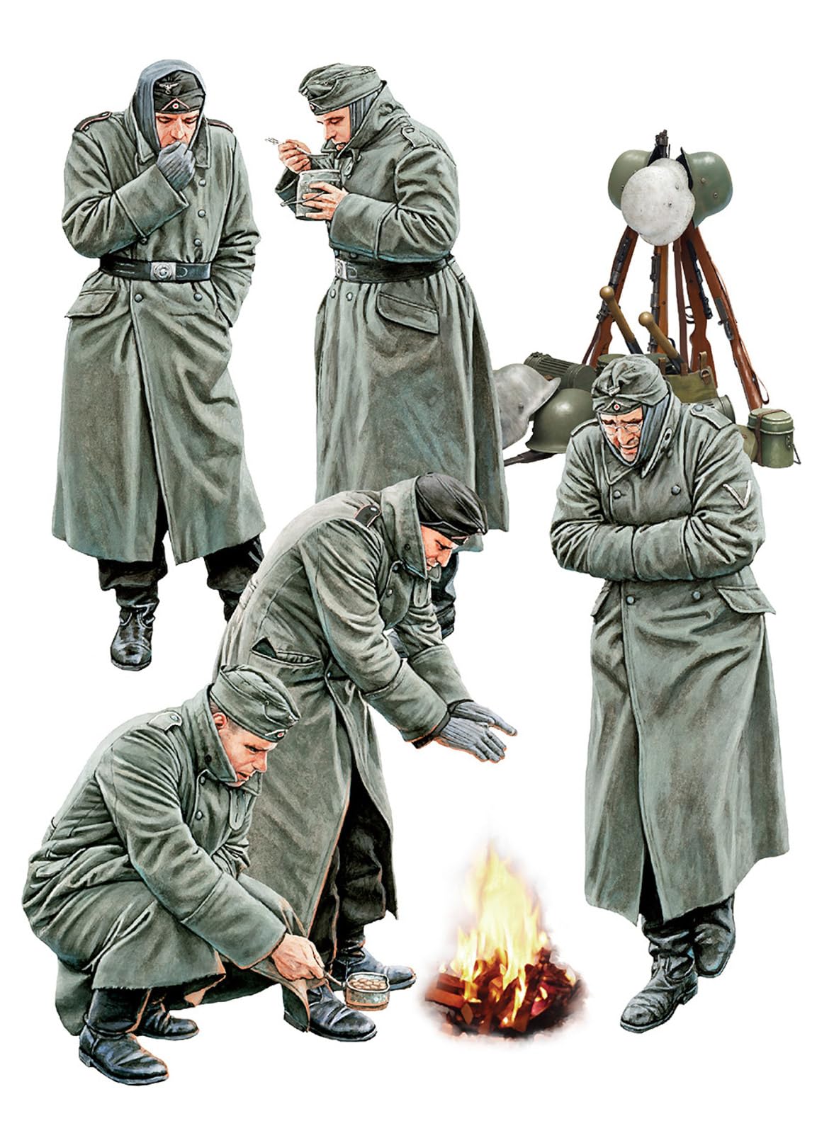 Mini Art 35428 Set di figure in scala 1:35 soldati tedeschi WW II Sp.Ed. - riproduzione fedele, modellismo, kit in plastica, artigianato, hobby, incollaggio, kit di modelli, montaggio