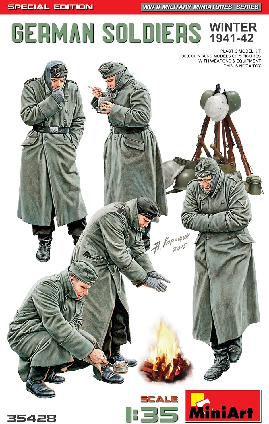 Mini Art 35428 Set di figure in scala 1:35 soldati tedeschi WW II Sp.Ed. - riproduzione fedele, modellismo, kit in plastica, artigianato, hobby, incollaggio, kit di modelli, montaggio