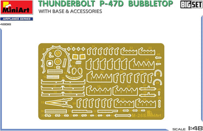 MiniArt - 1/48 P-47d Thunderbolt Bubbletop W/base En Access (11/24) *
