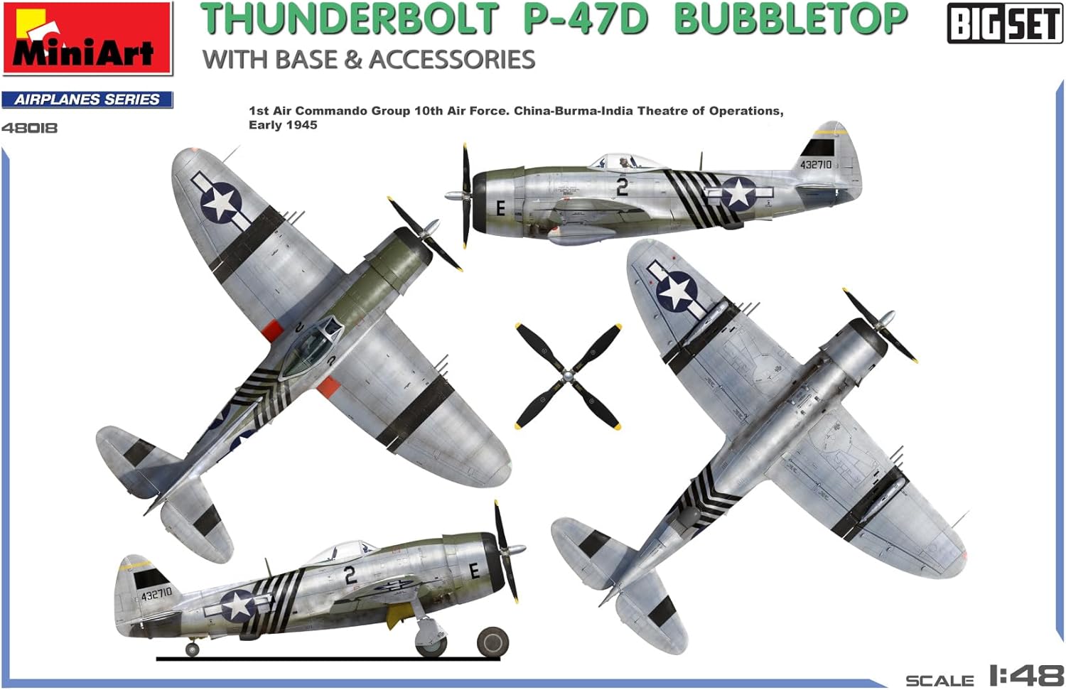 MiniArt - 1/48 P-47d Thunderbolt Bubbletop W/base En Access (11/24) *