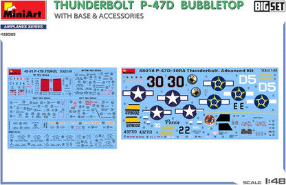 MiniArt - 1/48 P-47d Thunderbolt Bubbletop W/base En Access (11/24) *