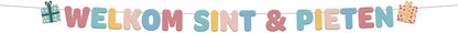 Folat 65709 Letter Banner 'Welkom Sint in Pieten-1.5 Metres-Sinterklaas, Saint Nicholas Decoration for Children, Multi-Colour
