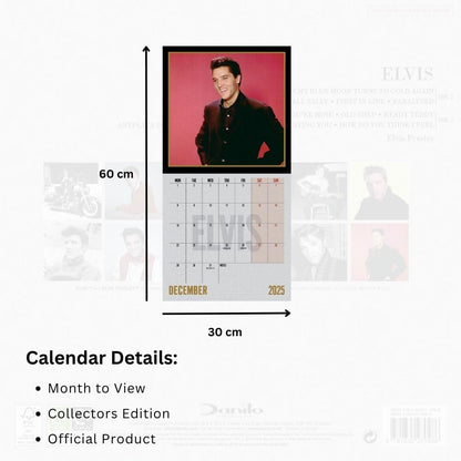 Official Elvis Collector's Edition Record Sleeve Calendar 2025