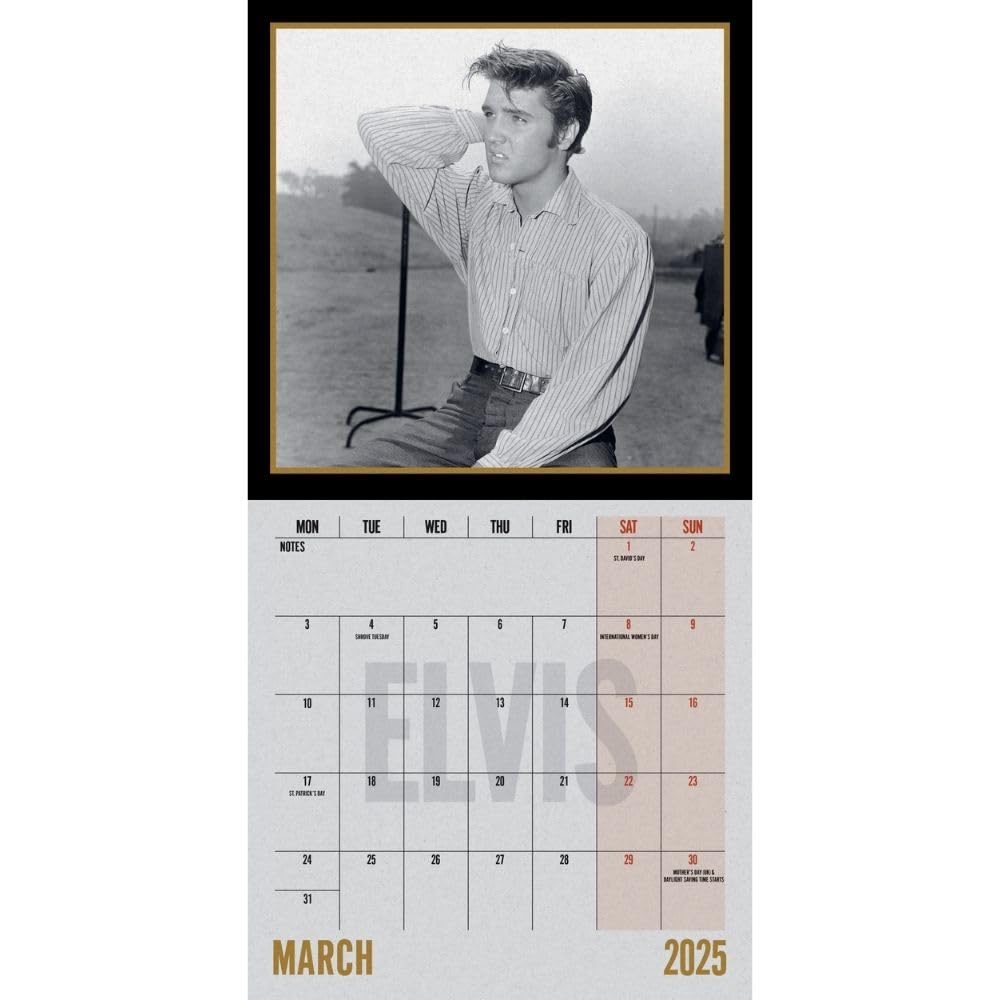 Official Elvis Collector's Edition Record Sleeve Calendar 2025