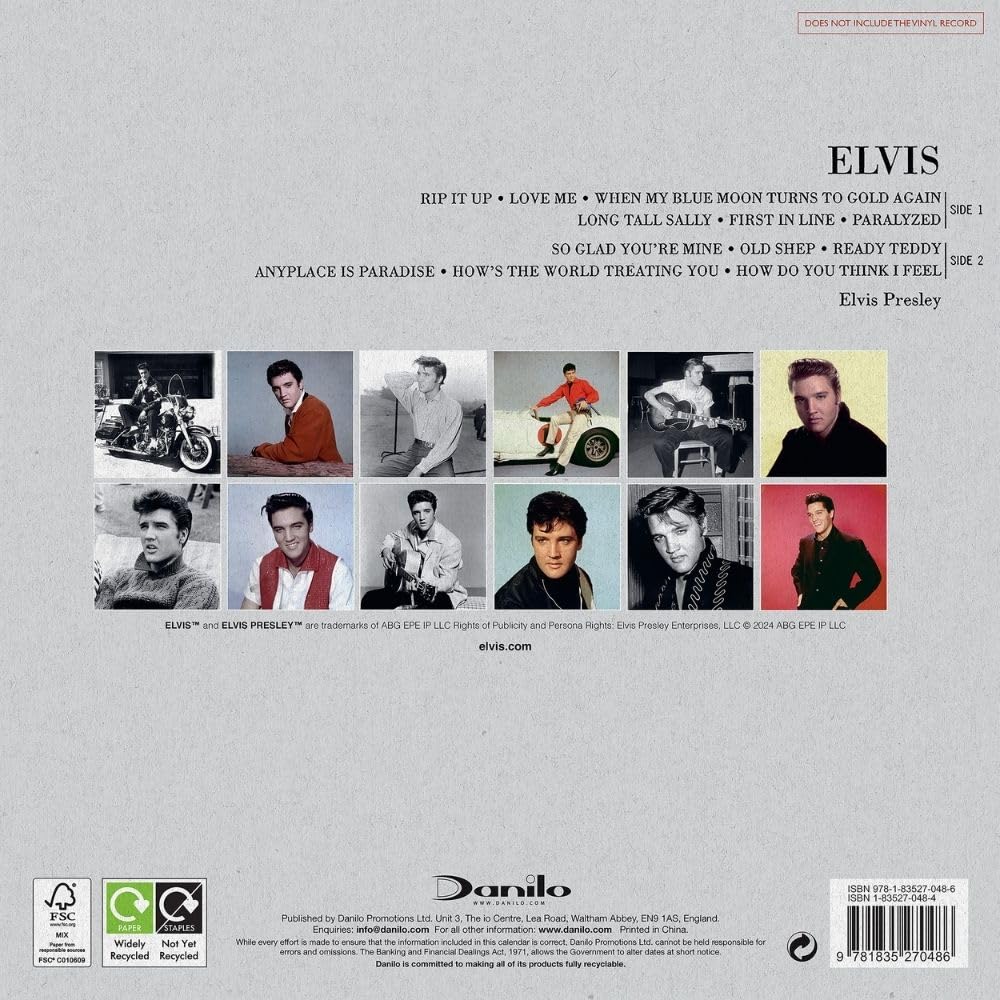 Official Elvis Collector's Edition Record Sleeve Calendar 2025