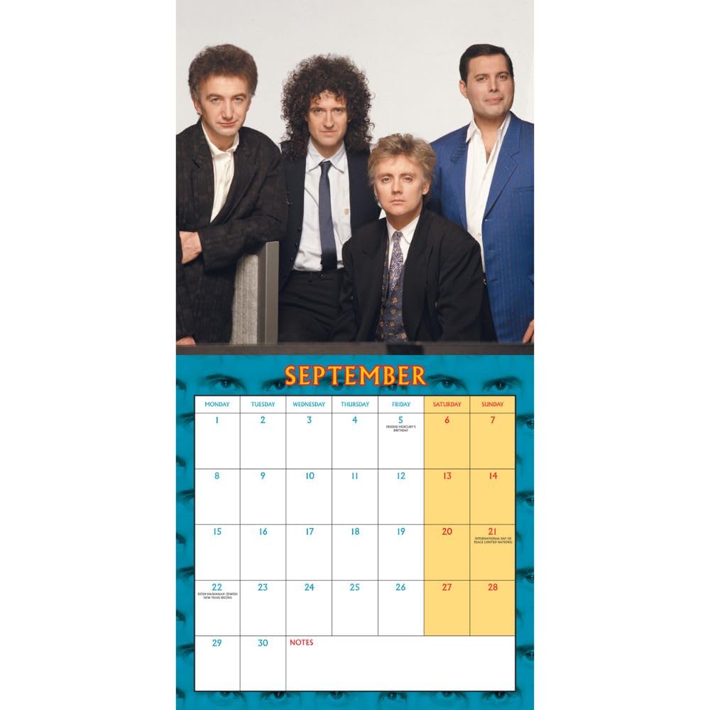 Official Queen Collector's Edition Record Sleeve Calendar 2025