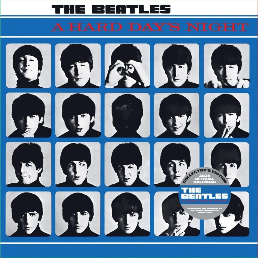 Official The Beatles Collector's Edition Record Sleeve Calendar 2025