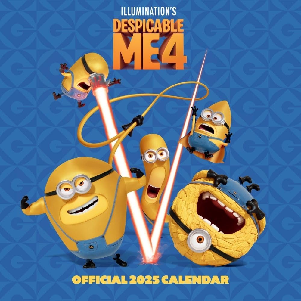 Minions – Despicable Me 4 – Ich Einfach Unverbesserlich 4 – Offizieller Kalender 2025: Original Danilo-Kalender   (Wall-Kalender