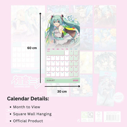 Official Hatsune Miku Square Calendar 2025