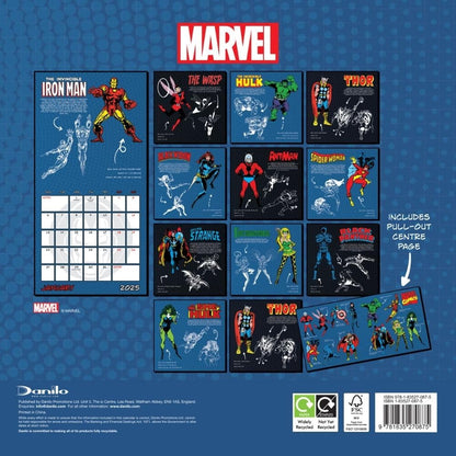 Marvel Comics – Offizieller Kalender 2025: Original Danilo-Kalender   (Wall-Kalender