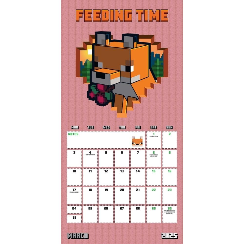 Official Minecraft Square Calendar 2025
