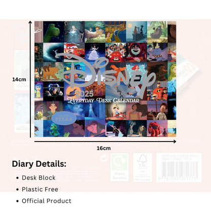 Disney Animation 2025 Desk Block Calendar