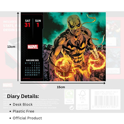 Marvel Desk Block Calendar 2025