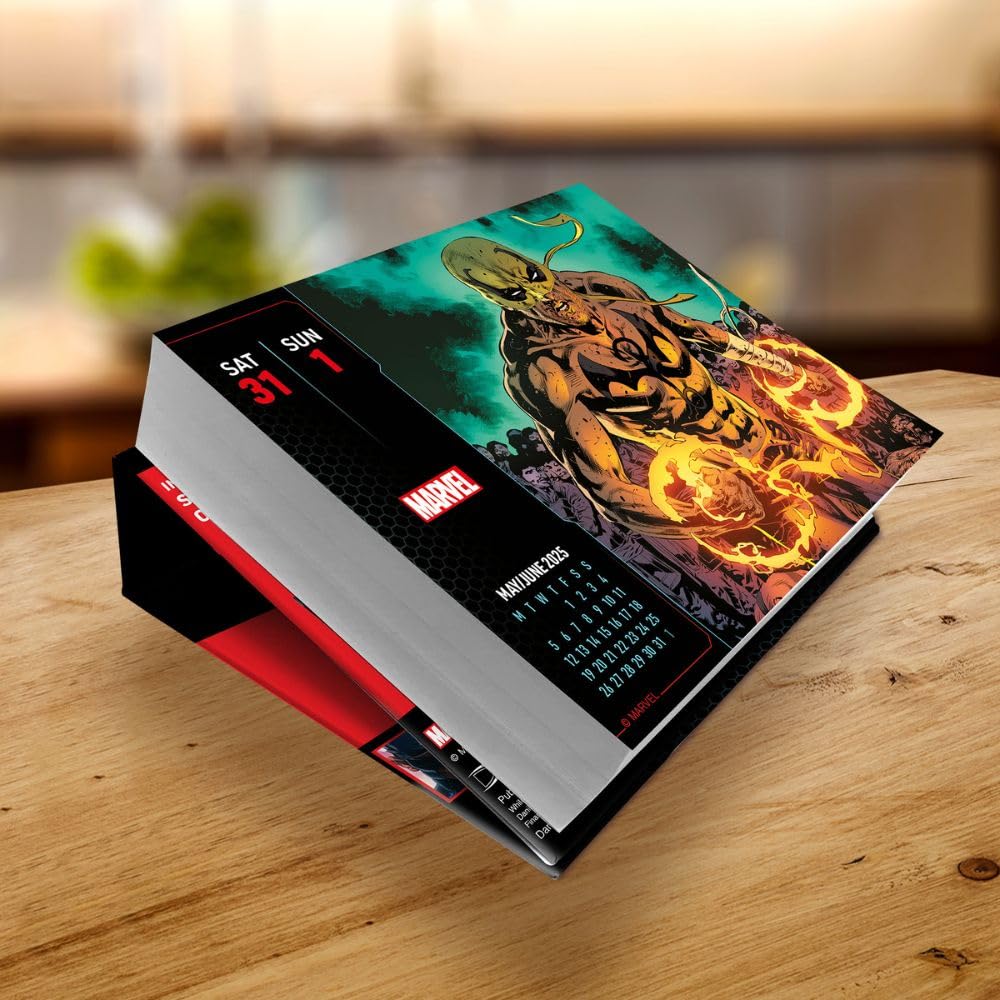 Marvel Desk Block Calendar 2025