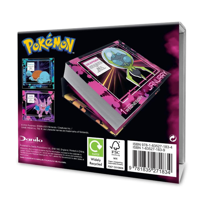 Pokemon Desk Block Calendar 2025