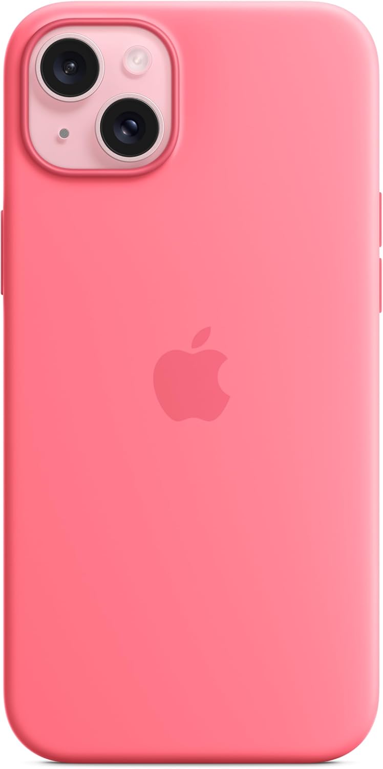 Apple - Back Cover For Mobile Phone - Magsafe Compatibility - Silicone - Pink - For Iphone 15 Plus