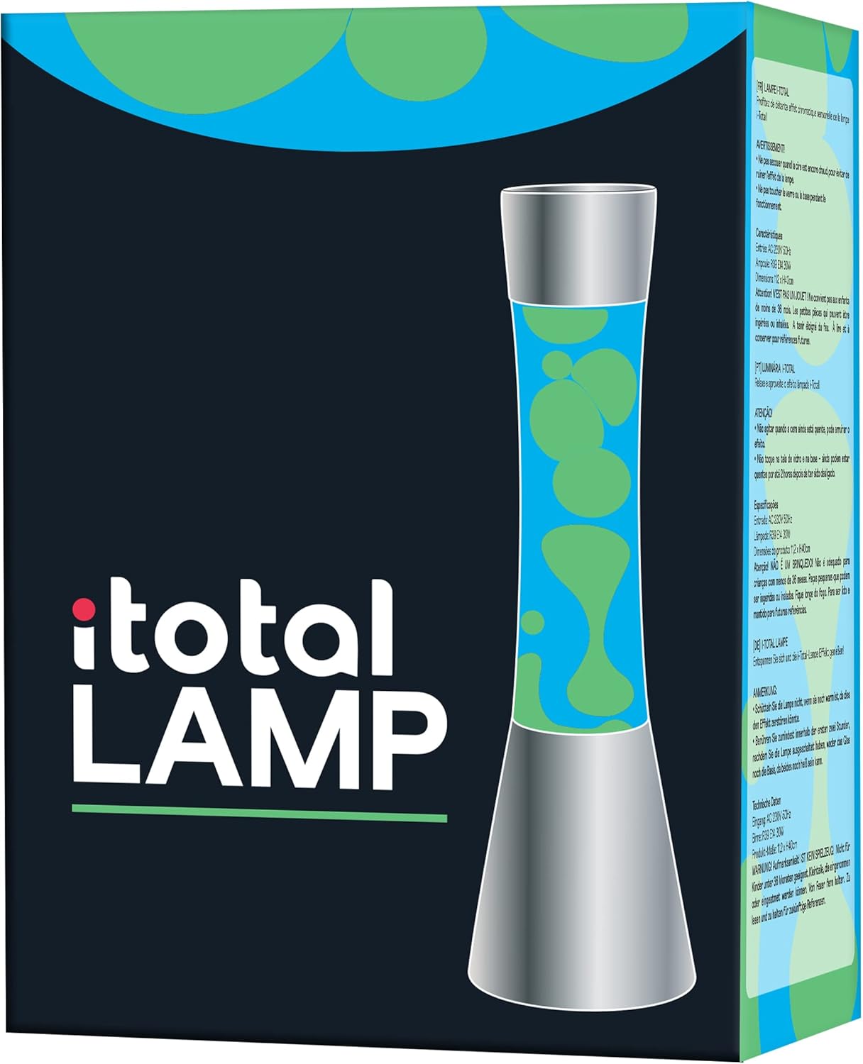 Itotal - Lava Lamp - Blue And Green - 40 Cm (Xl1794)