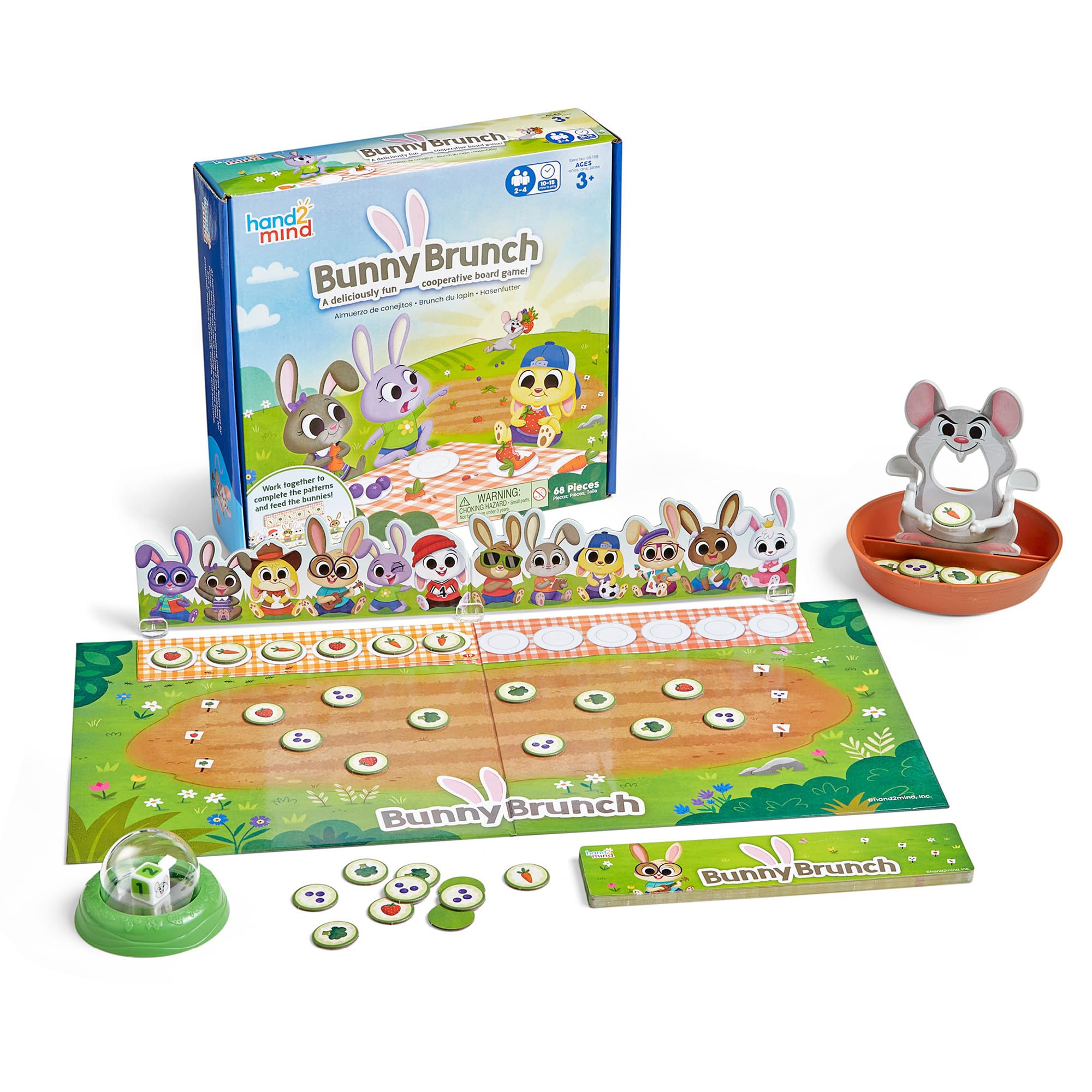 Learning Resources Bunny Brunch Board Game, Ages 3+, Preschool Games, Maths Games for Kids, Classroom Games for Early Years, Patterning Skills, 2-4 Player