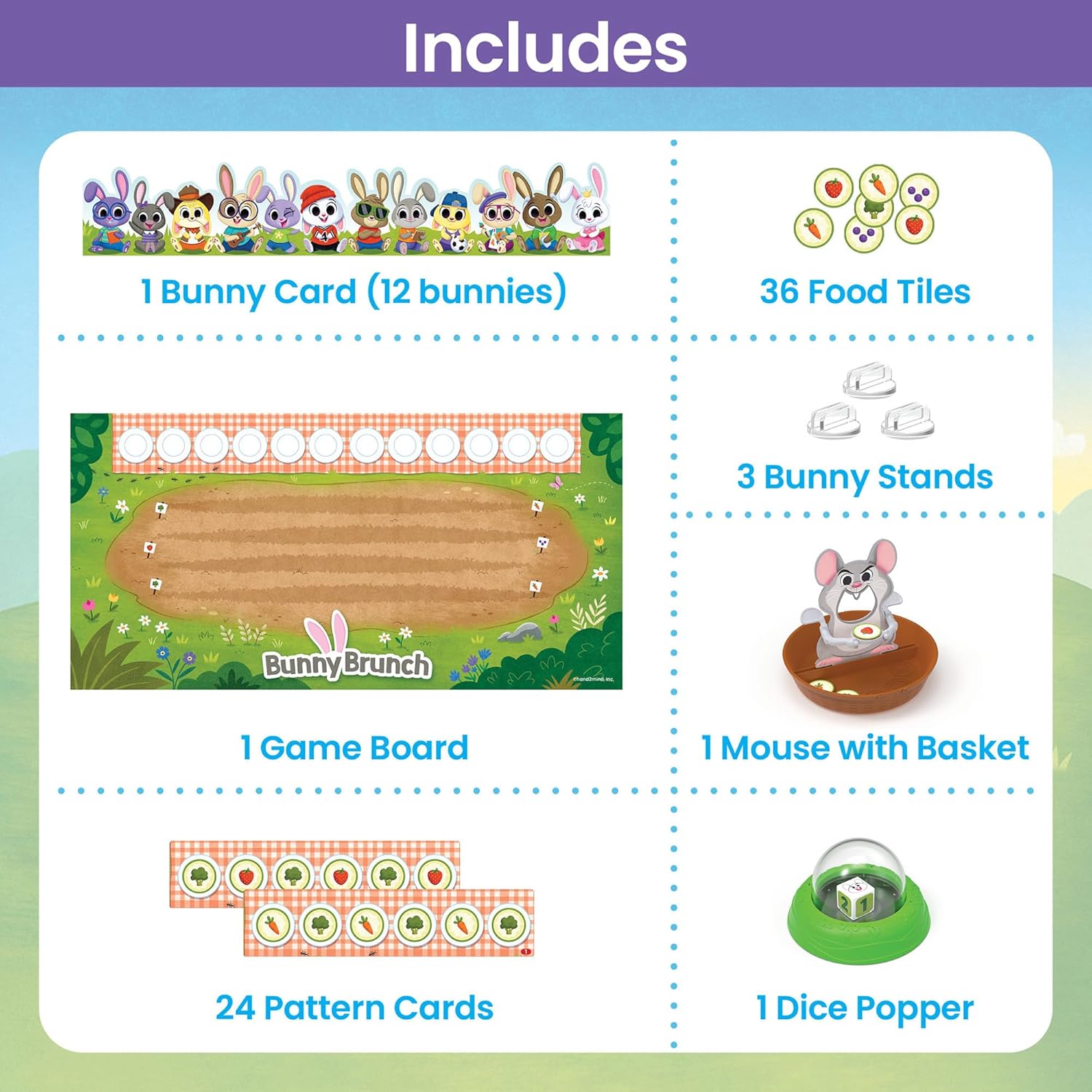 Learning Resources Bunny Brunch Board Game, Ages 3+, Preschool Games, Maths Games for Kids, Classroom Games for Early Years, Patterning Skills, 2-4 Player