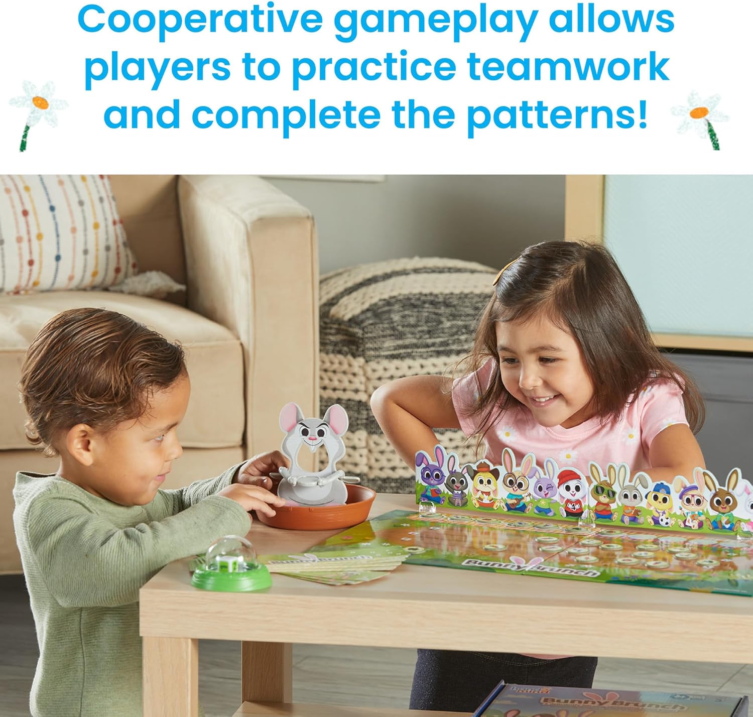 Learning Resources Bunny Brunch Board Game, Ages 3+, Preschool Games, Maths Games for Kids, Classroom Games for Early Years, Patterning Skills, 2-4 Player
