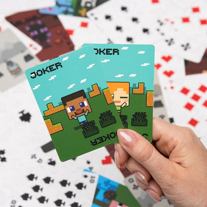 Paladone Minecraft Official Licensed Animal Playing Cards Tin, Standard Card Game Deck for Boys and Girls, Gamer Gift Set and Merchandise