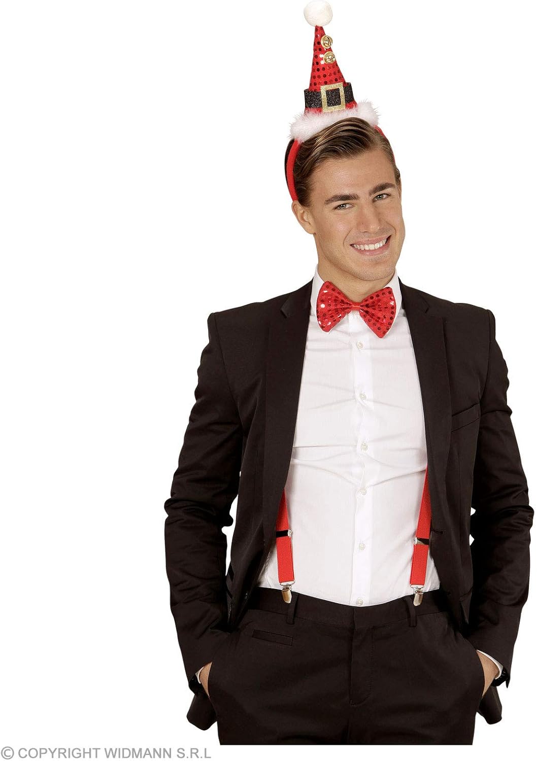 W WIDMANN MILANO Party Fashion Babbo Natale Cappello Unisex - Adulto 16 anni in poi Multicolore