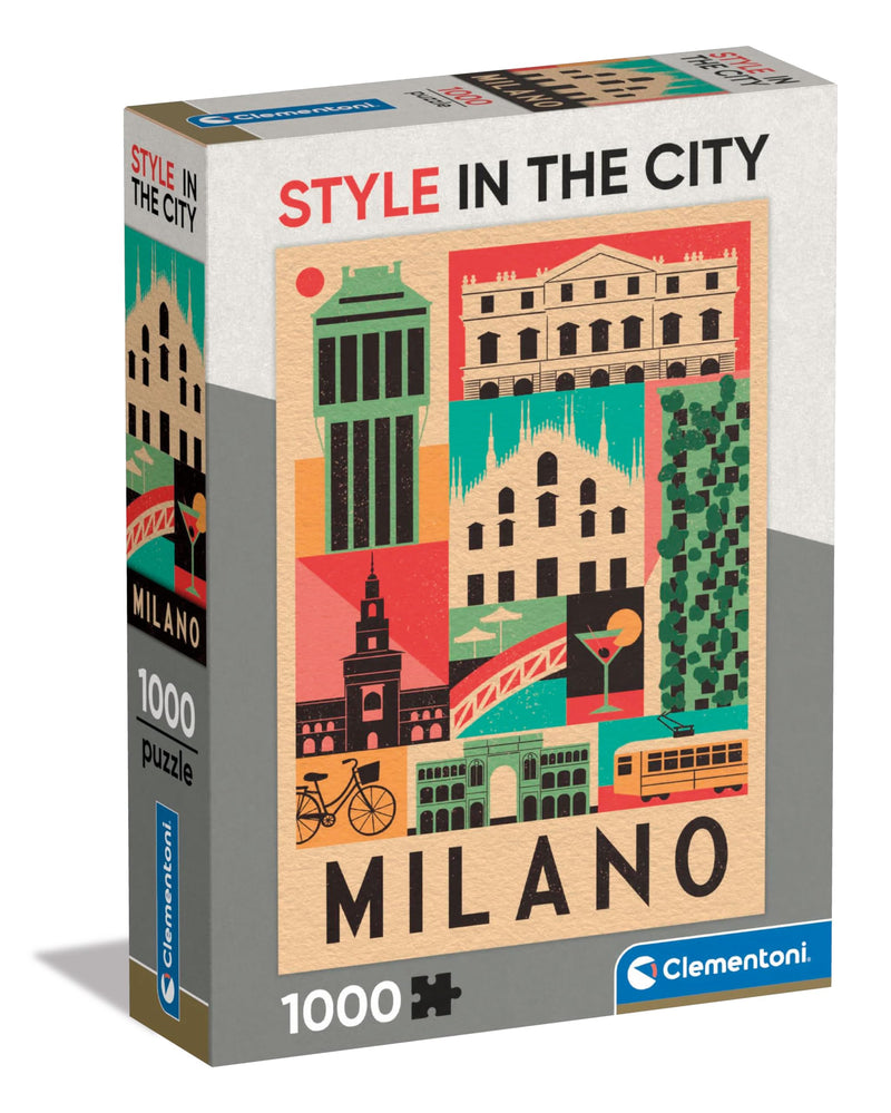 Clementoni Milan Puzzle 1000 Teile Erwachsene - Italien Puzzle Erwachsene in 70 x 50 cm - Puzzle Erwachsene anspruchsvoll von Clementoni 39843