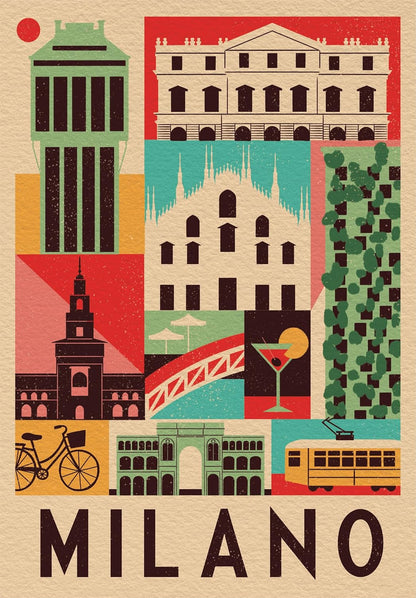 Clementoni Milan Puzzle 1000 Teile Erwachsene - Italien Puzzle Erwachsene in 70 x 50 cm - Puzzle Erwachsene anspruchsvoll von Clementoni 39843
