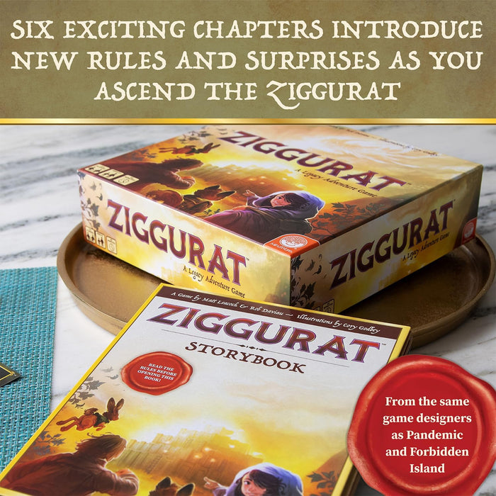 MindWare Ziggurat Cooperative Family Legacy Adventure Game by Matt Leacock & Rob Daviau, Illustrated by Cory Godbey for Ages 8+