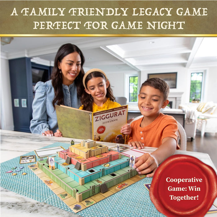MindWare Ziggurat Cooperative Family Legacy Adventure Game by Matt Leacock & Rob Daviau, Illustrated by Cory Godbey for Ages 8+