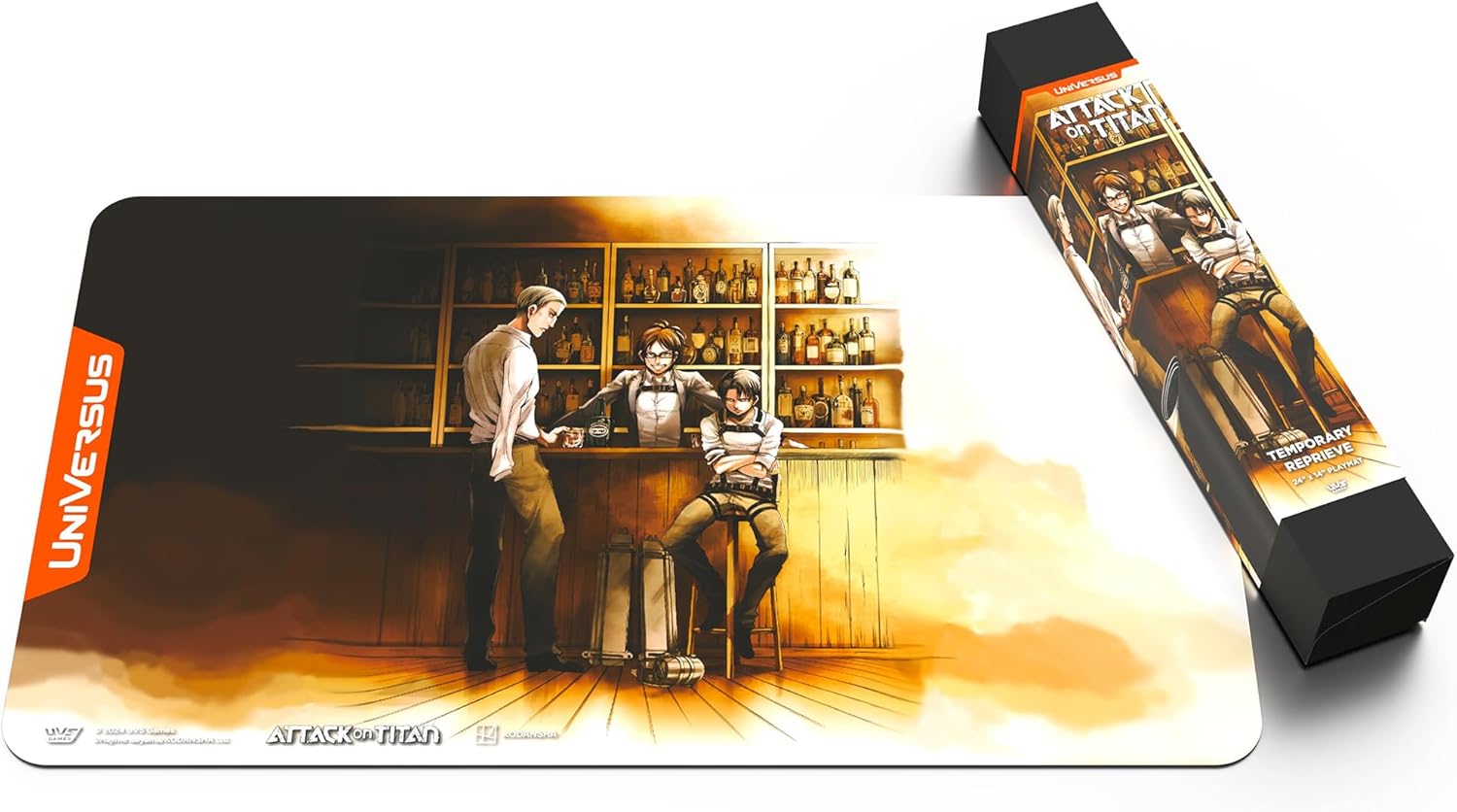 UniVersus: Attack on Titan: Origins of Power - Temporary Reprieve Playmat - 24 x 14 Neoprene Mat, Tabletop Card Game Accessory, UVS Games, Licensed