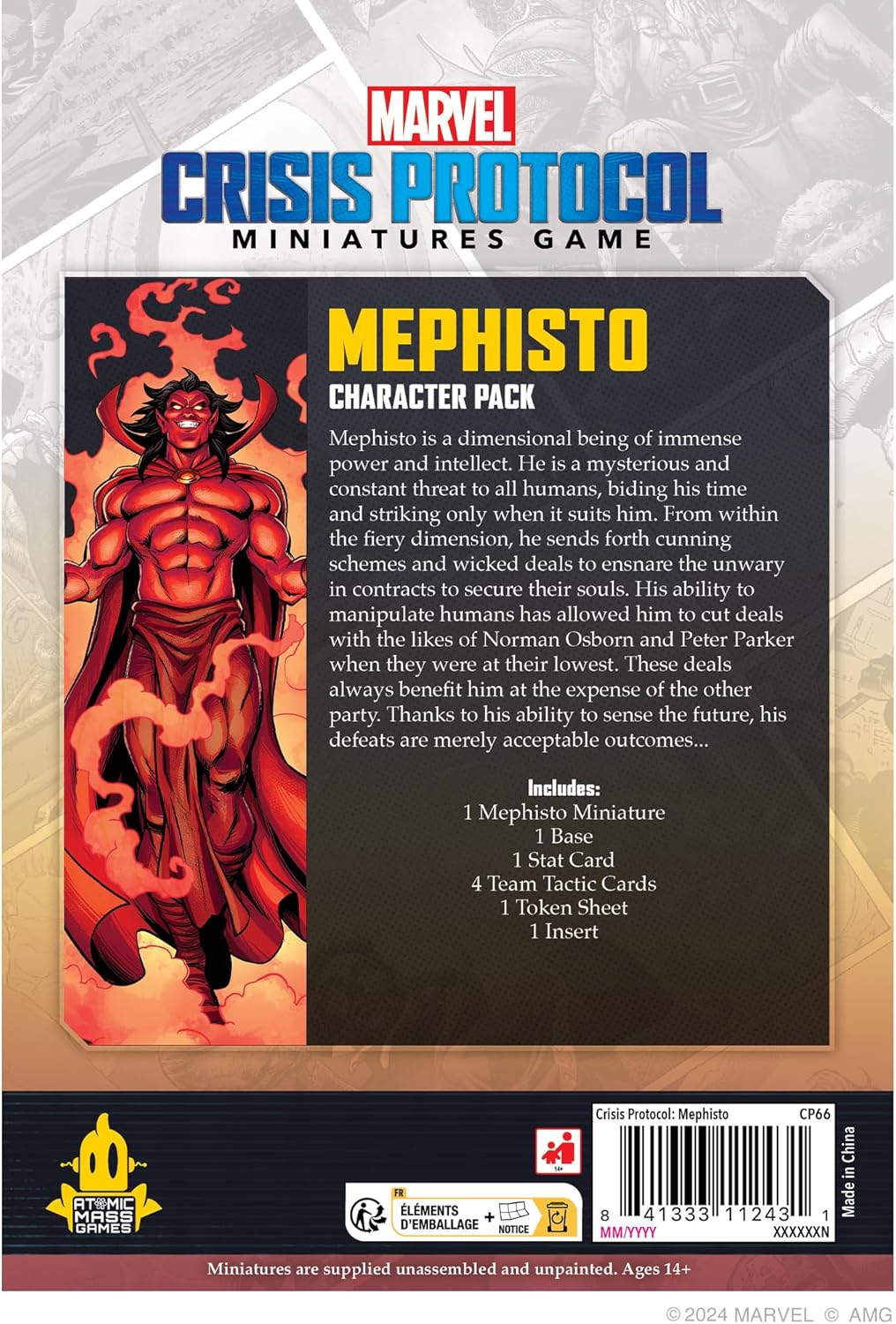 Atomic Mass Games | Marvel Crisis Protocol: Mephisto | Expansión | Juego de Miniaturas | A Partir de 14 Años | para 2 Jugadores | 90 Minutos por Partida | Multilenguaje (Incluye Español