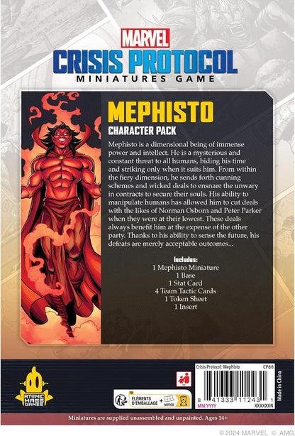 Atomic Mass Games | Marvel Crisis Protocol: Mephisto | Expansión | Juego de Miniaturas | A Partir de 14 Años | para 2 Jugadores | 90 Minutos por Partida | Multilenguaje (Incluye Español