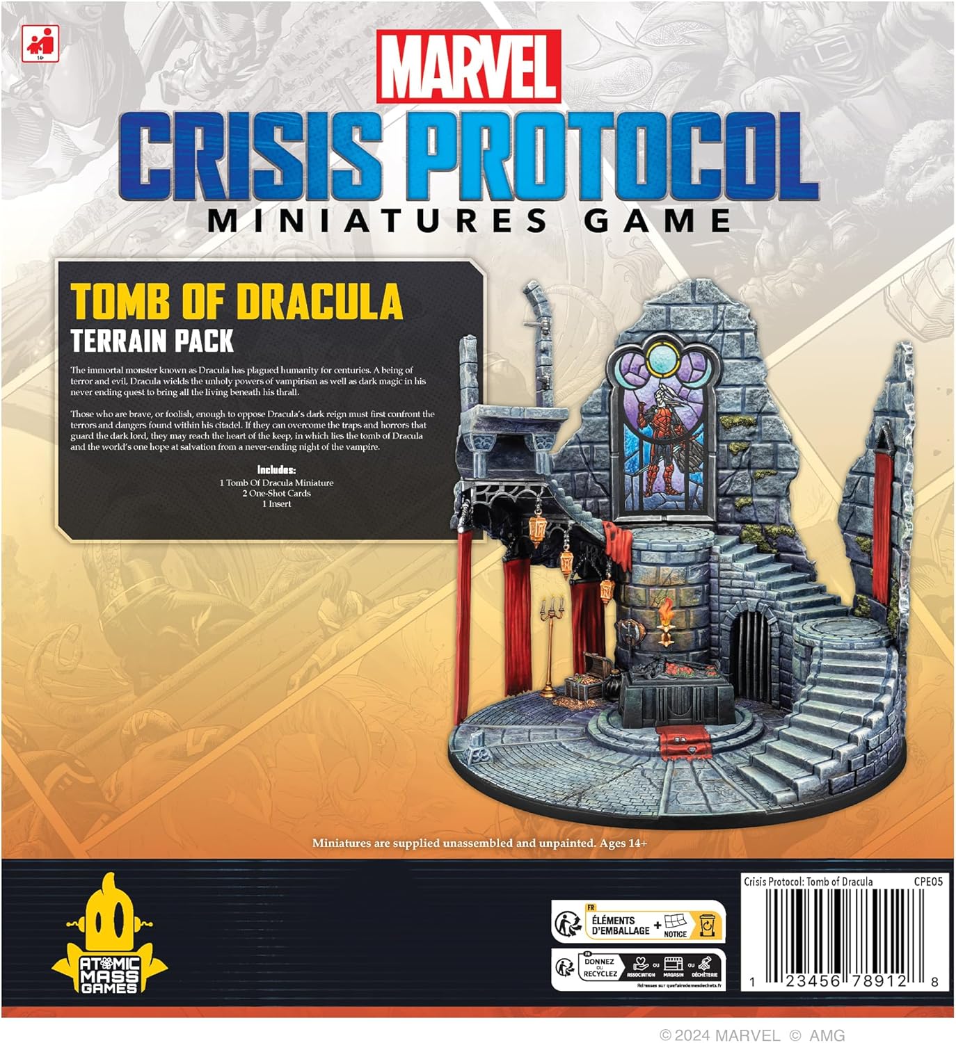 Atomic Mass Games | Marvel Crisis Protocol: Tomb of Dracula | Pack De Terreno | A Partir de 14 Años | para 2 Jugadores | 90 Minutos por Partida | Multilenguaje (Incluye Español