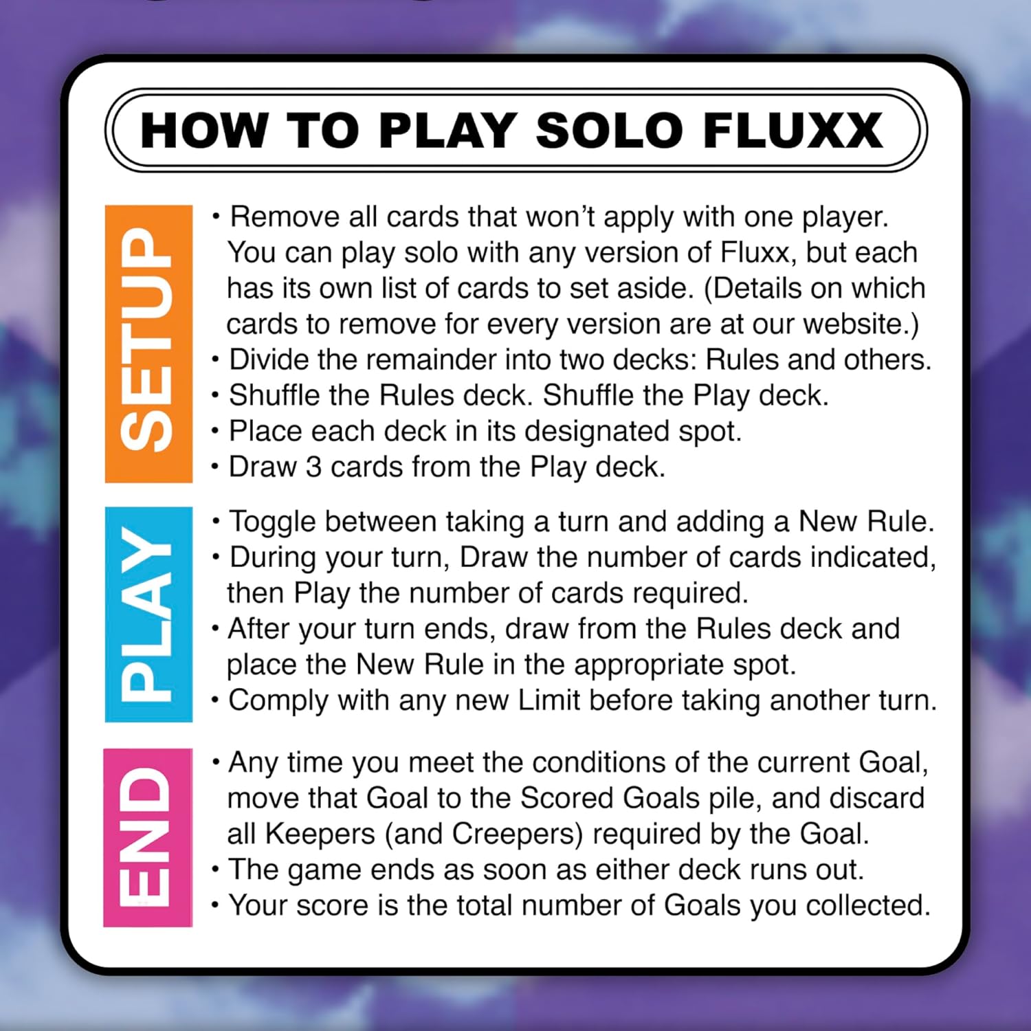 Solo Fluxx Alfombra de juego