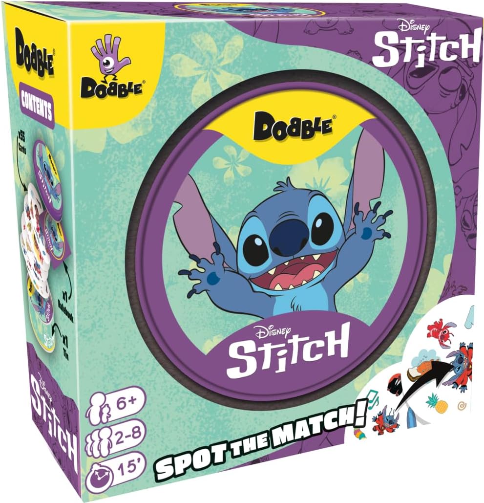 Asmodee | Dobble Disney Lilo and Stitch | Family Card Game | Ages 6+ | 2-8 Players | 15 Minutes Playing Time Lilo & Stitch