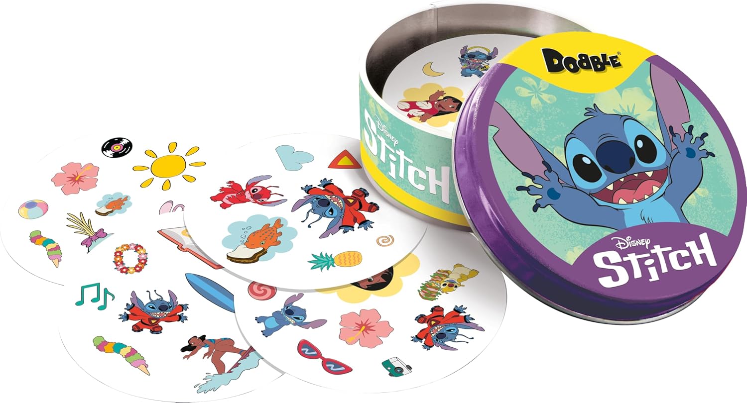 Asmodee | Dobble Disney Lilo and Stitch | Family Card Game | Ages 6+ | 2-8 Players | 15 Minutes Playing Time Lilo & Stitch