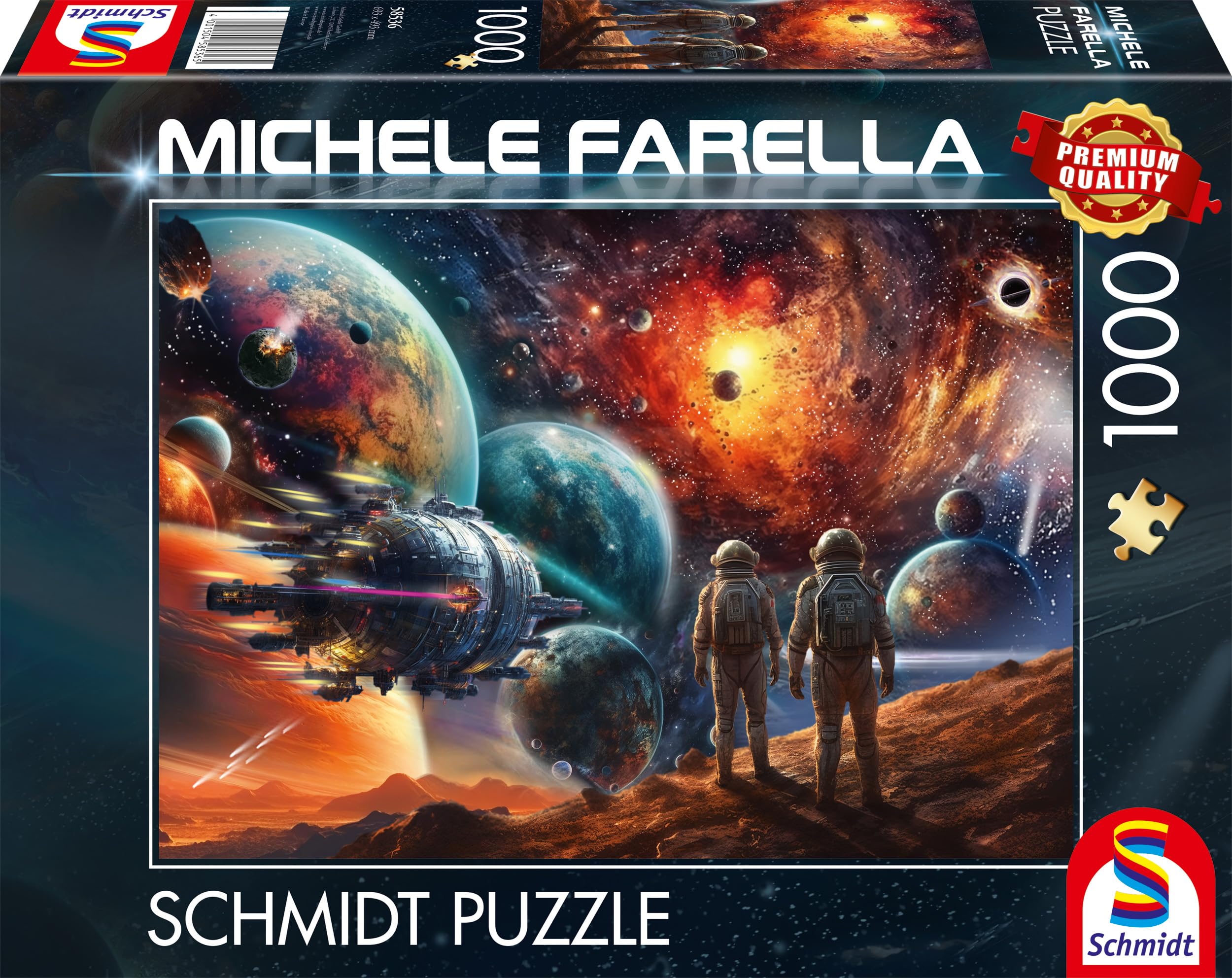 Schmidt Spiele Michele Farella 58536-Puzzle de 1000 Piezas, diseño cósmico de Colores, Multicolor (58536