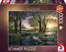 Schmidt Spiele Puzle de Terry Redlin 58546-Puzzle de 1000 Piezas, diseño de la mañana en el Estanque, Multicolor (CSG58546), (58546