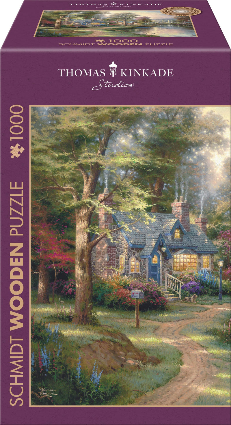Thomas Kinkade: Hometown Lake Wooden Puzzle (1000Pc)